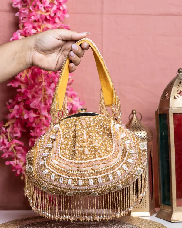 Golden_Beaded_Handbag_with_Fringe_Detailing
